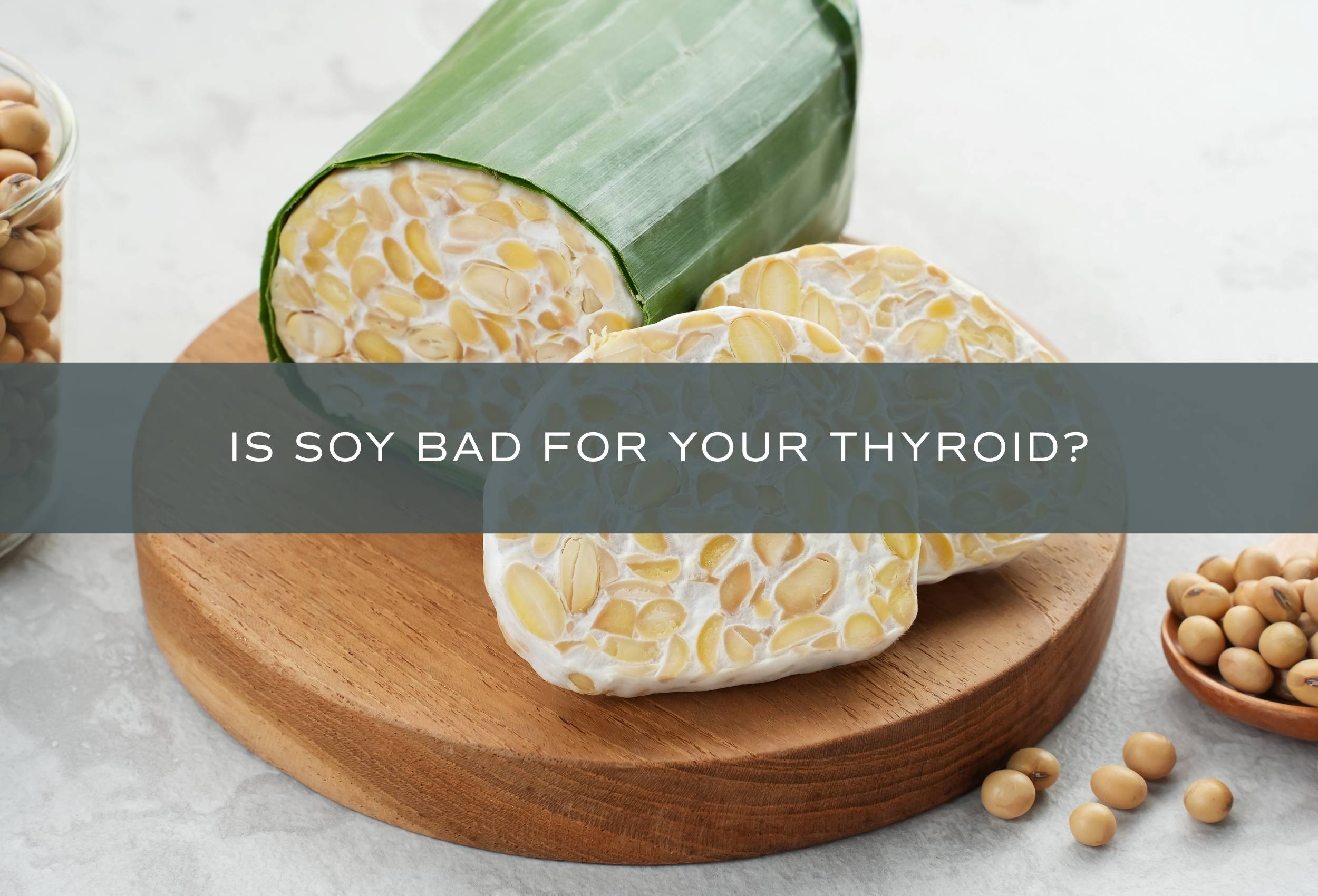 Whole soy foods arranged on a platter.